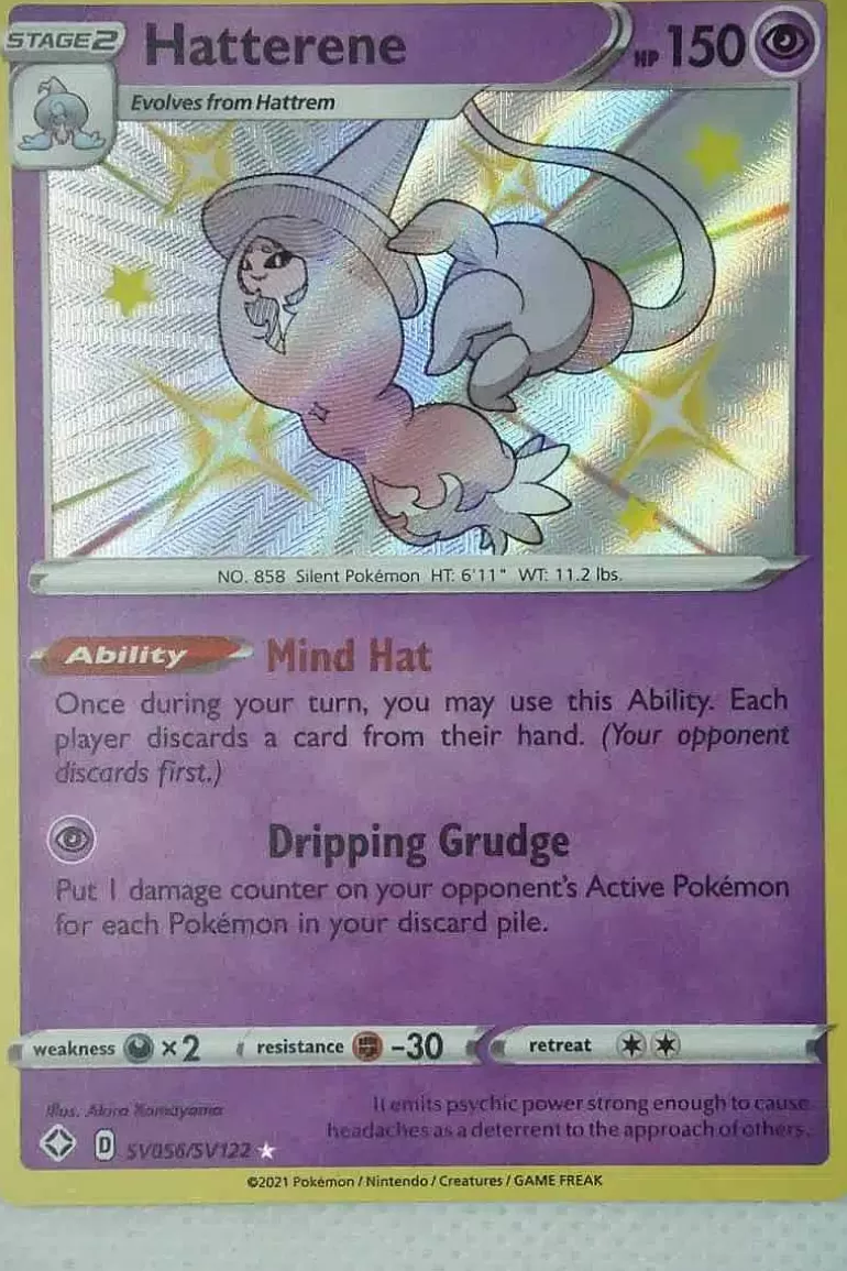 Pocket Monster Pokémon Kort-Hatterene Sv56/Sv122 Shiny Rare