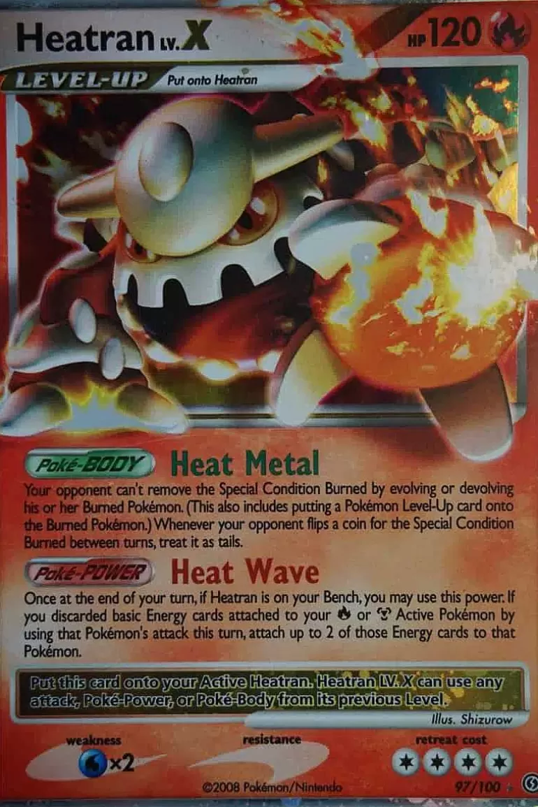 Pocket Monster Pokémon Kort-Heatran Lv.X 97/100