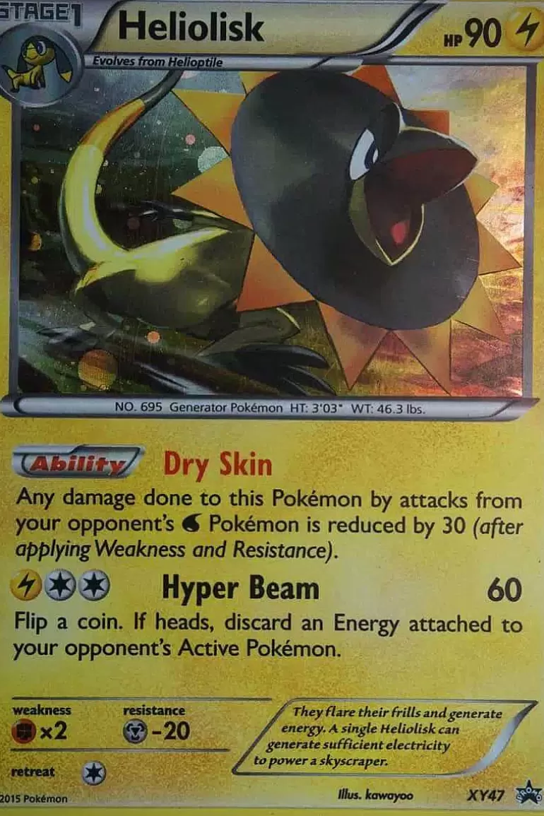 Pocket Monster Pokémon Kort-Heliolisk Xy47 Holo Promo