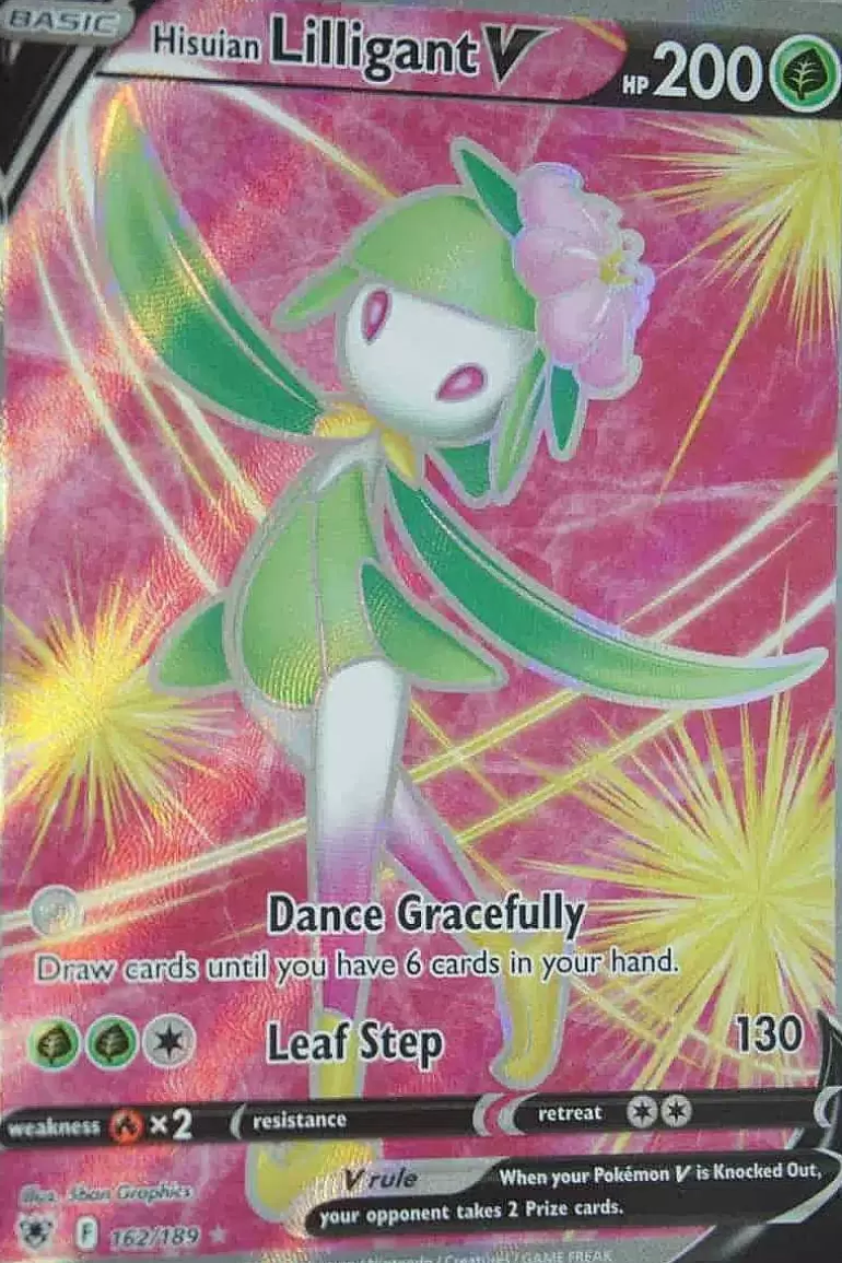 Pocket Monster Pokémon Kort-Hisuian Lilligant V 162/189 Full Art