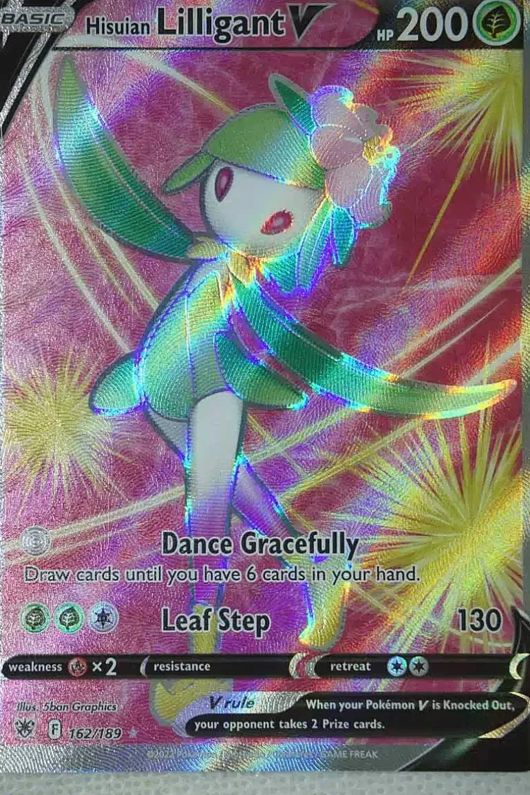 Pocket Monster Pokémon Kort-Hisuian Lilligant V 162/189 Full Art