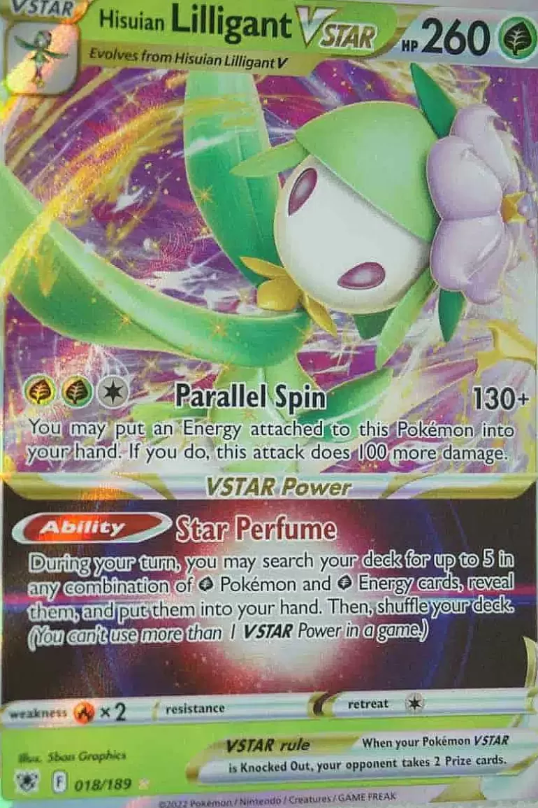 Pocket Monster Pokémon Kort-Hisuian Lilligant Vstar 018/189