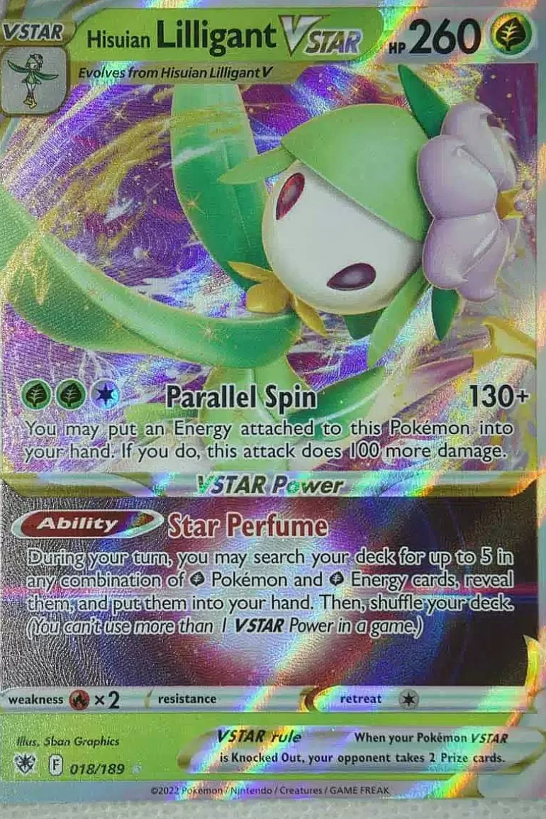 Pocket Monster Pokémon Kort-Hisuian Lilligant Vstar 018/189