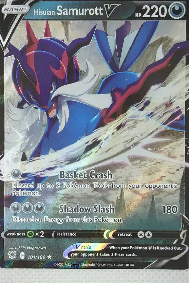 Pocket Monster Pokémon Kort-Hisuian Samurott V 101/189
