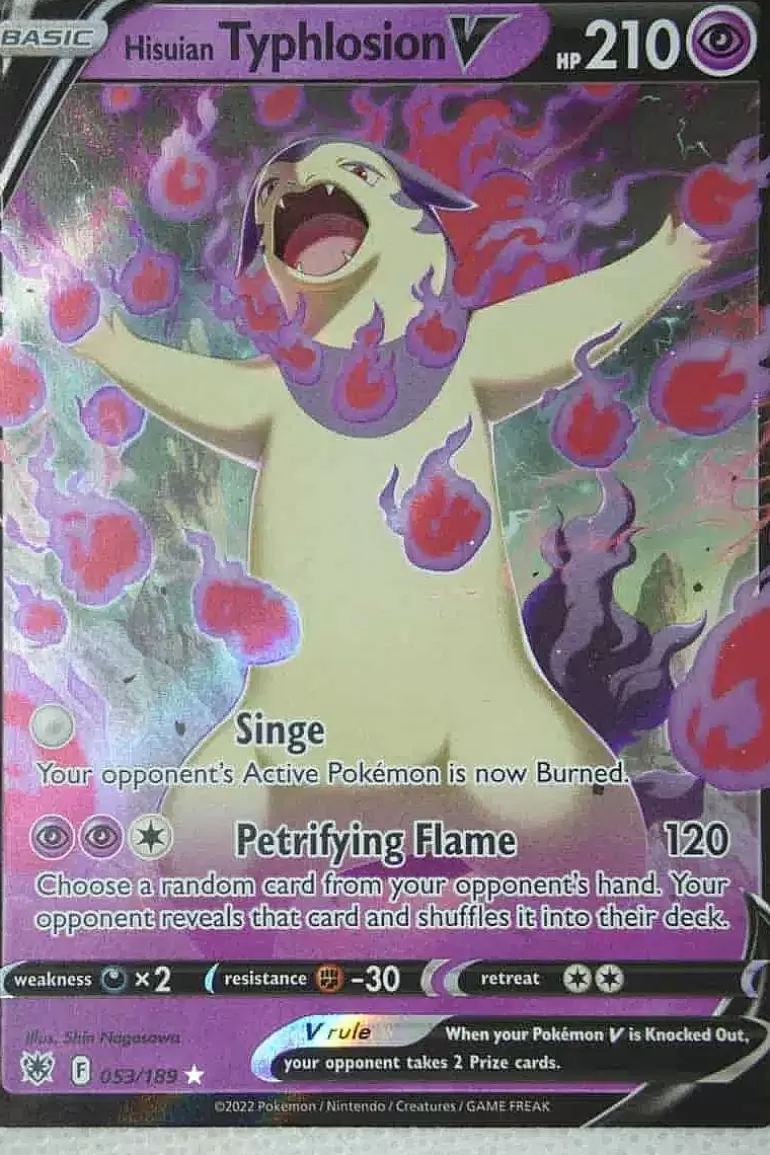 Pocket Monster Pokémon Kort-Hisuian Typhlosion V 053/189