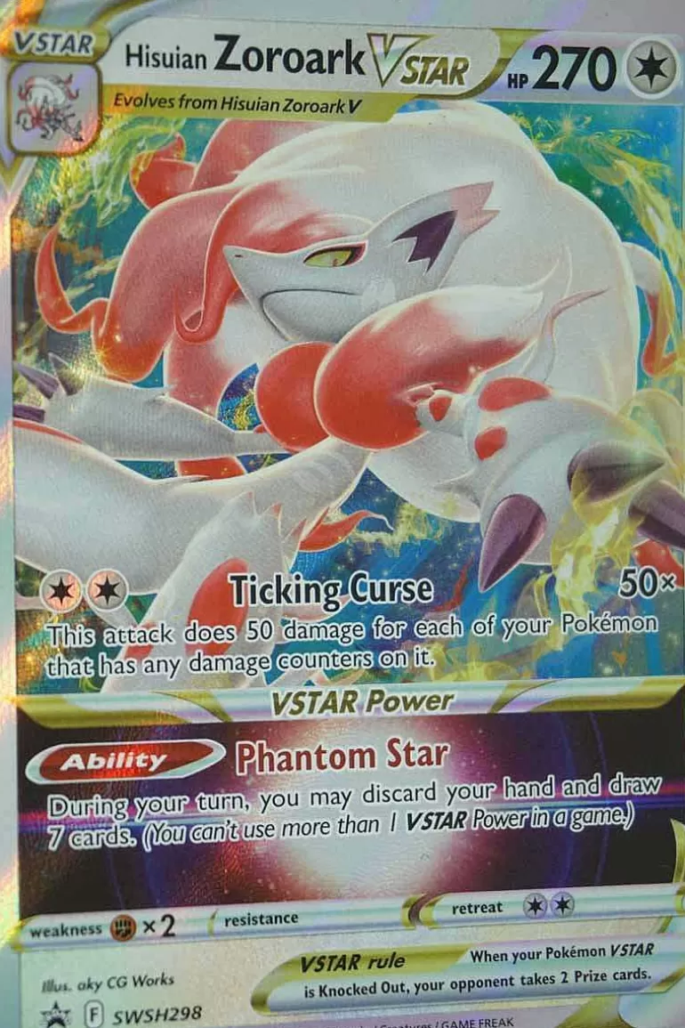 Pocket Monster Pokémon Kort-Hisuian Zoroark Vstar Swsh298 Stor