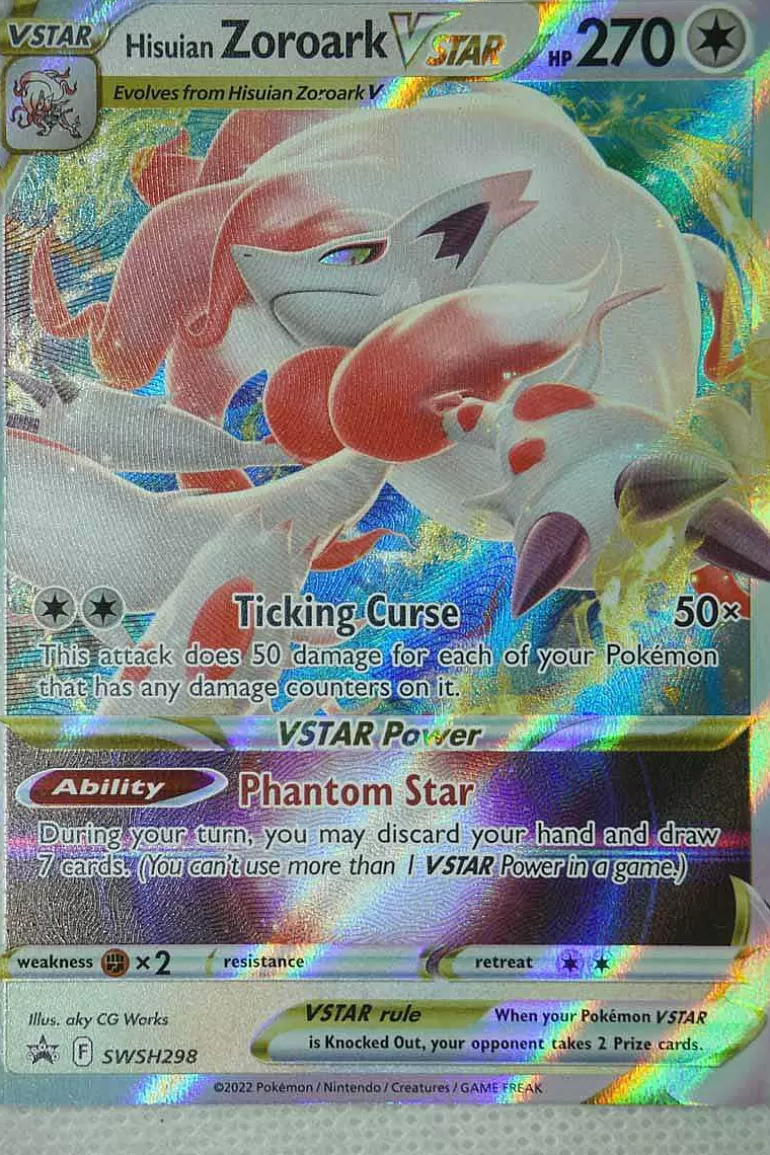 Pocket Monster Pokémon Kort-Hisuian Zoroark Vstar Swsh298 Stor
