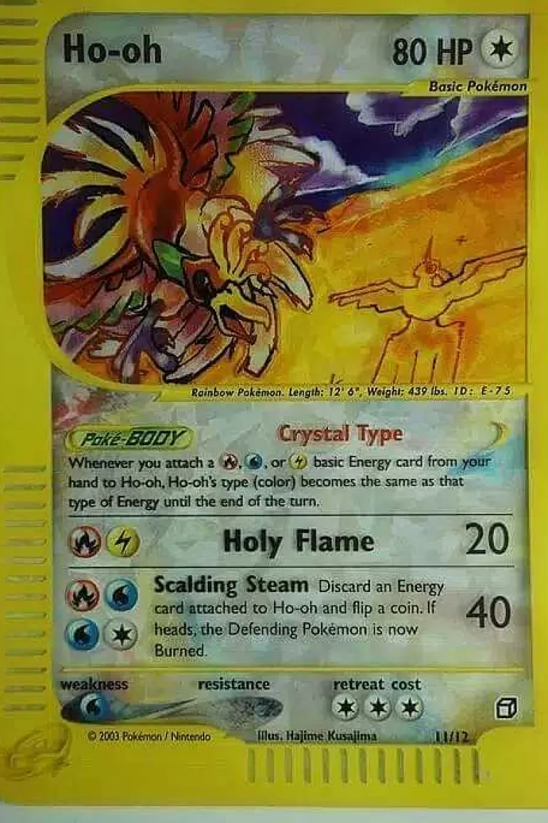 Pocket Monster Pokémon Kort-Ho-Oh 11/12 Box Topper