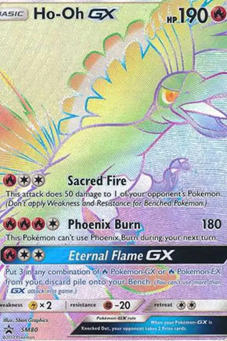 Pocket Monster Pokémon Kort-Ho-Oh Gx Sm80 Hyper Rare
