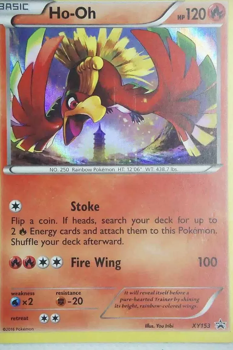 Pocket Monster Pokémon Kort-Ho-Oh Xy153 Holo Promo