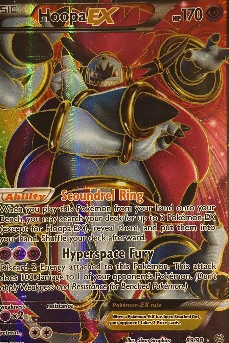 Pocket Monster Pokémon Kort-Hoopa Ex 89/98 Full Art