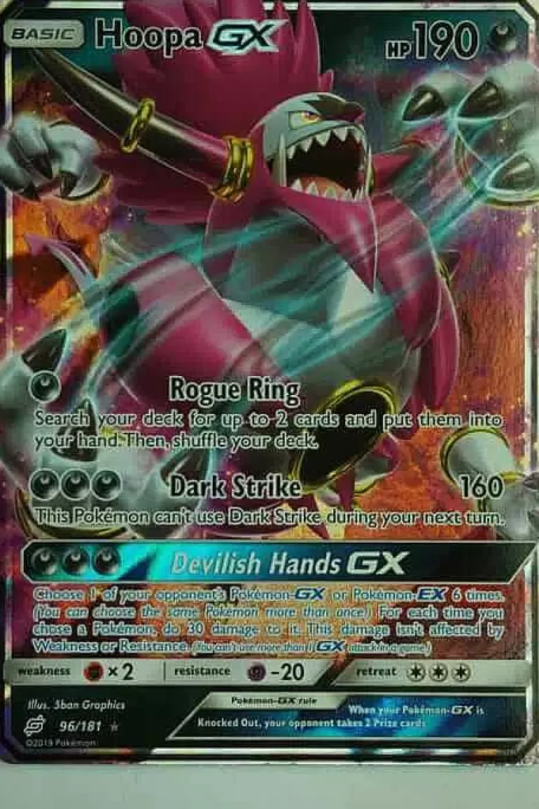 Pocket Monster Pokémon Kort-Hoopa Gx 96/181