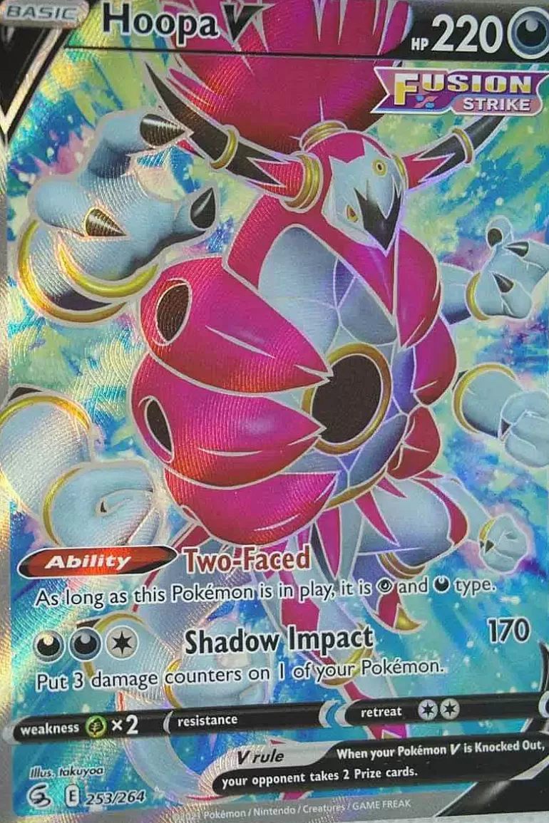 Pocket Monster Pokémon Kort-Hoopa V 253/264 Full Art
