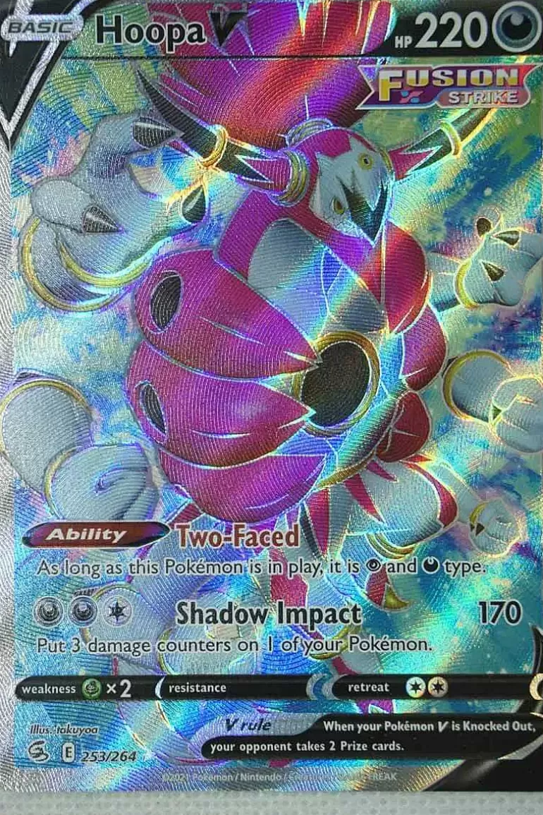 Pocket Monster Pokémon Kort-Hoopa V 253/264 Full Art
