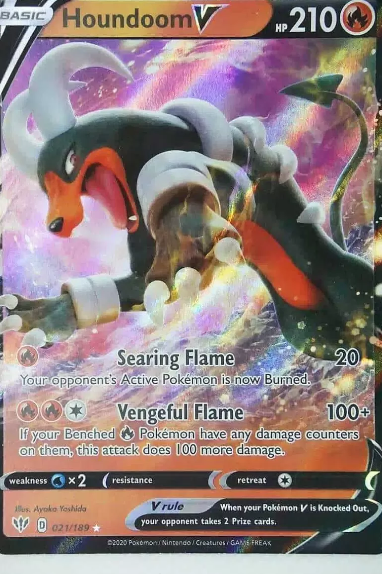 Pocket Monster Pokémon Kort-Houndoom V 021/189