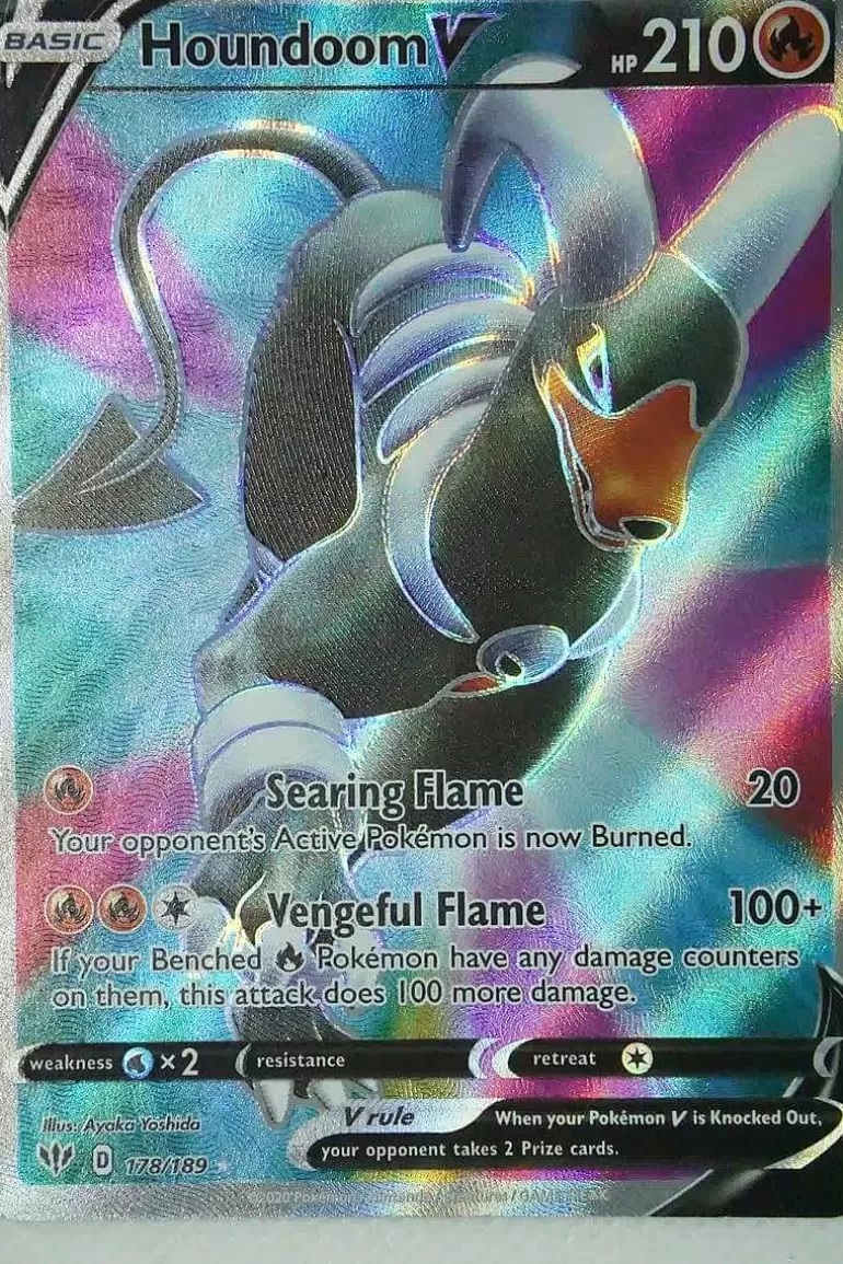 Pocket Monster Pokémon Kort-Houndoom V 178/189 Full Art