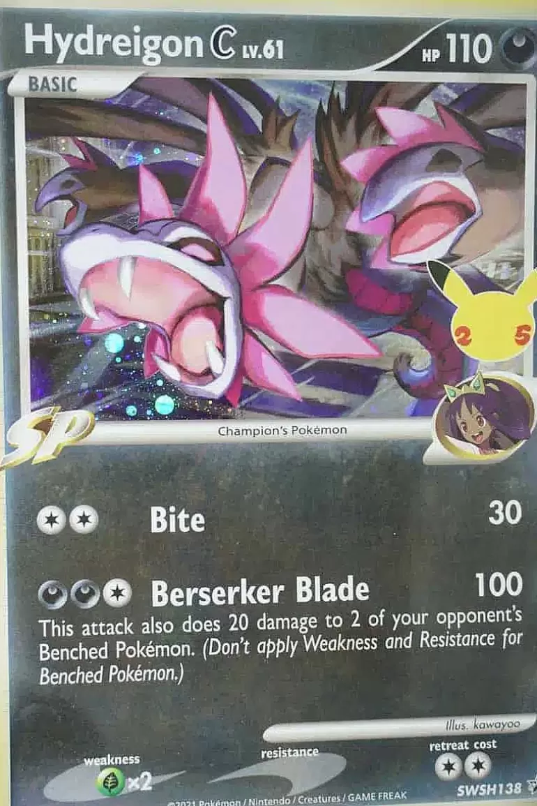 Pocket Monster Pokémon Kort-Hydreigon C Swsh138 Stor