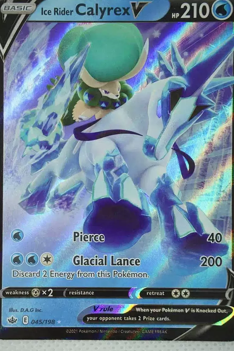 Pocket Monster Pokémon Kort-Ice Rider Calyrex V 45/198