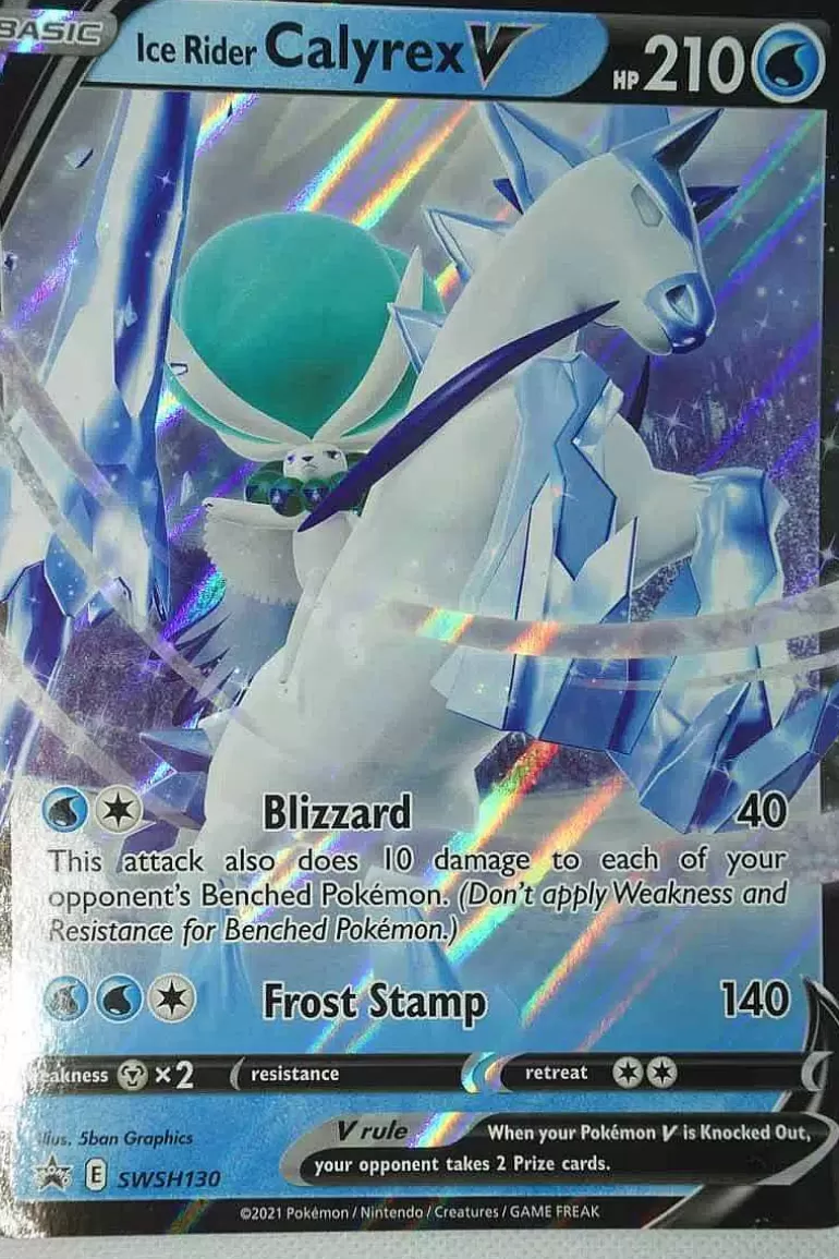 Pocket Monster Pokémon Kort-Ice Rider Calyrex V Swsh130 Stor