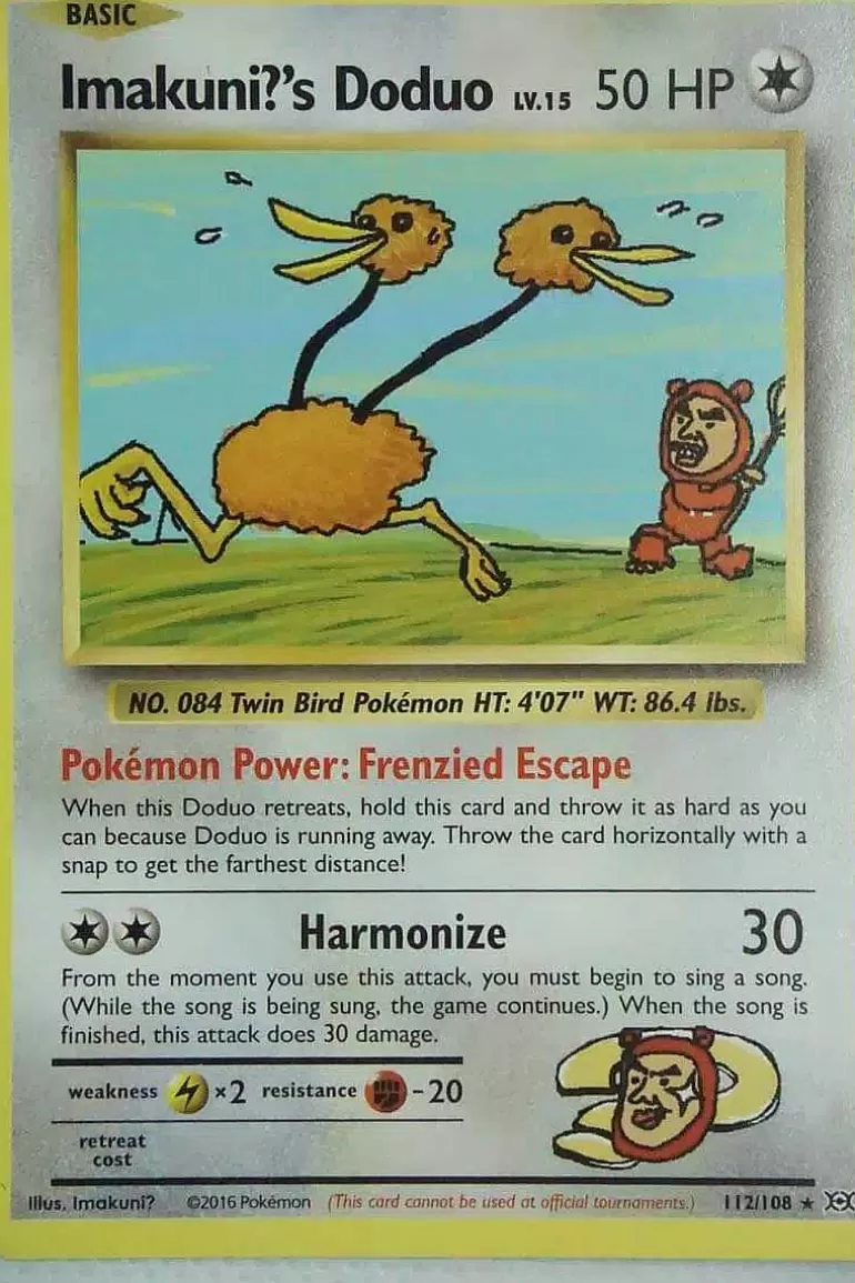 Pocket Monster Pokémon Kort-Imakuni'S Doduo 112/108 Secret Rare