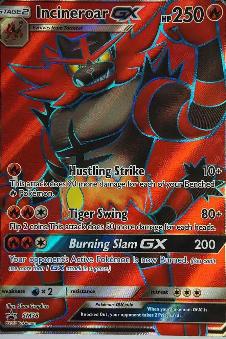 Pocket Monster Pokémon Kort-Incineroar Gx Sm38 Full Art