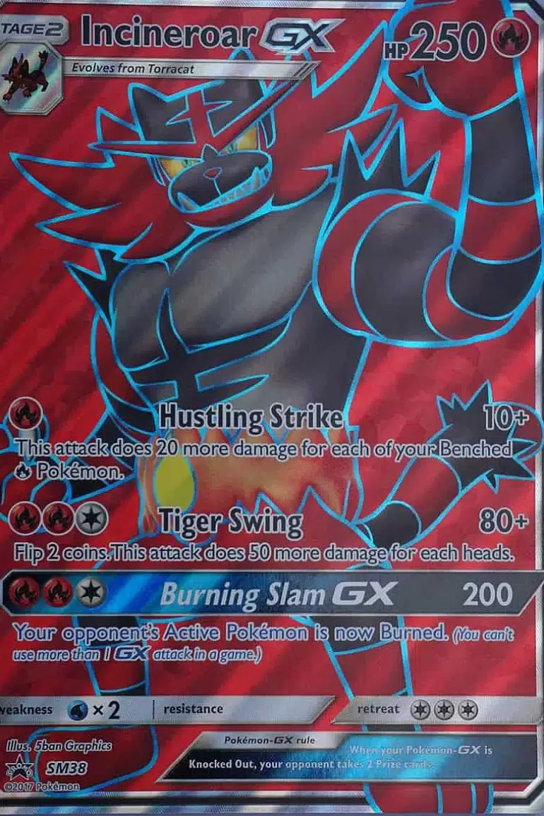 Pocket Monster Pokémon Kort-Incineroar Gx Sm38 Stor