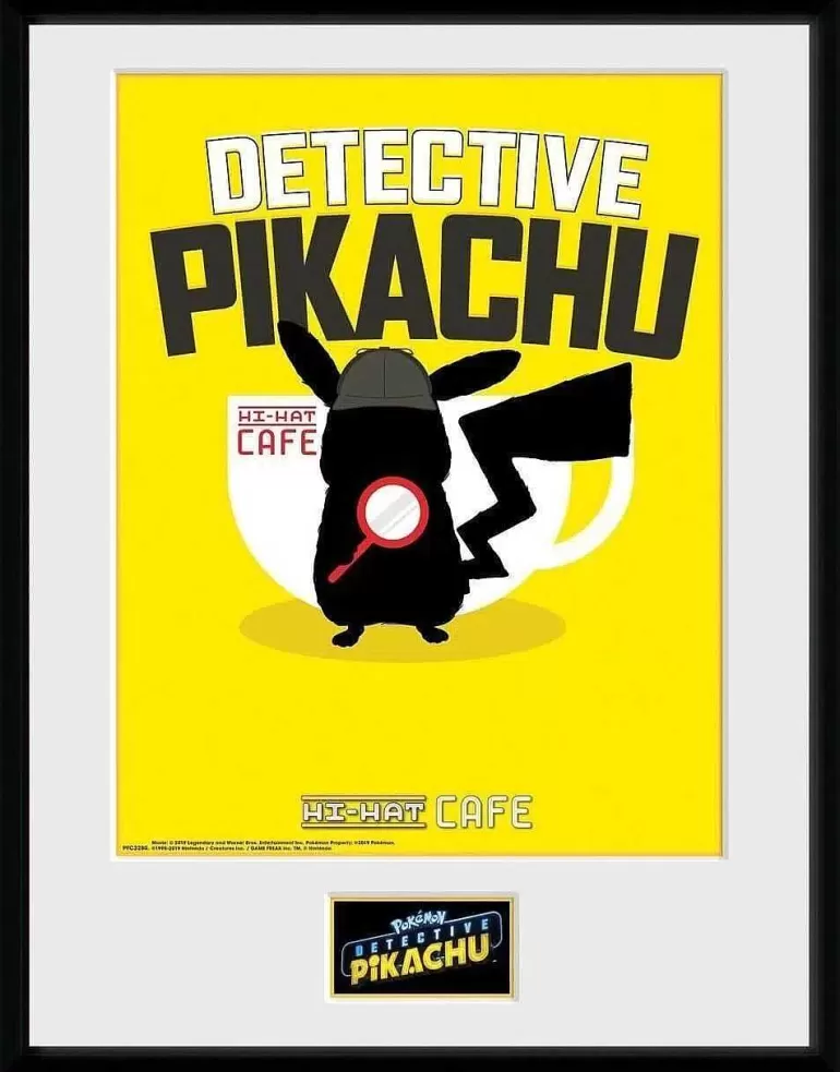 Pocket Monster Pokémon Til Børneværelset-Indrammet Plakat Med Detective Pikachu 2