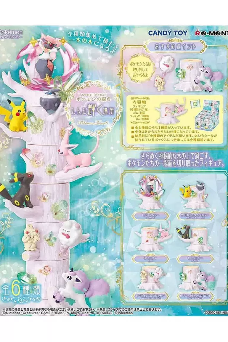 Pocket Monster Pokémon Figurer-Japansk Krystaltrae Med Sma Figurer