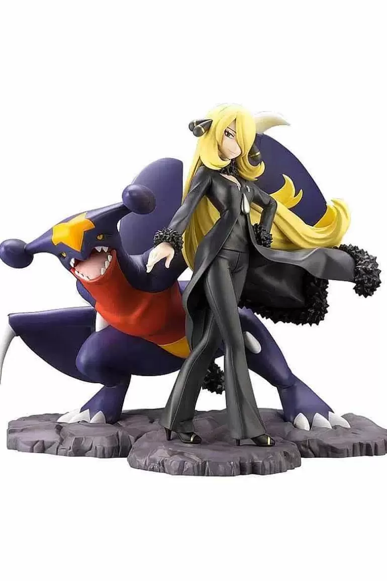 Pocket Monster Pokémon Figurer-Japansk Udstillings Figur Cynthia Og Garchomp
