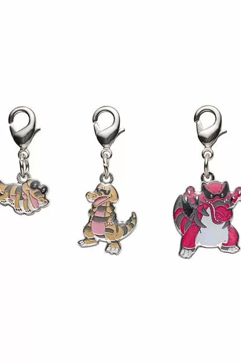 Pocket Monster Pokémon Skoleudstyr-Japanske Nogleringe Med Krookodile, Krokorok Og Sandile
