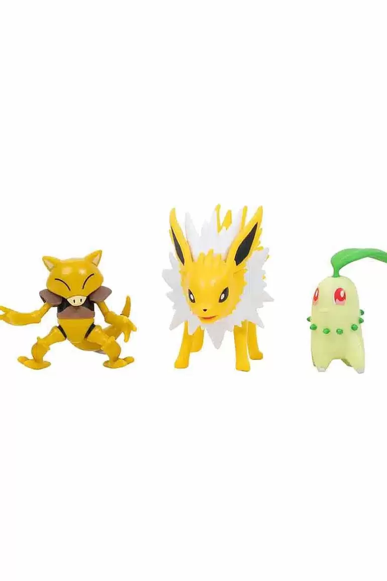 Pocket Monster Pokémon Figurer-Jolteon Chikorita Og Abra Figurer