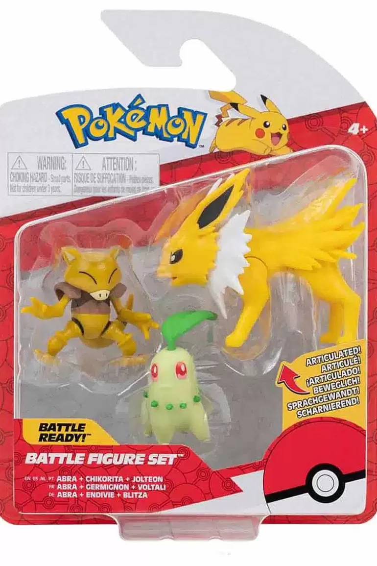 Pocket Monster Pokémon Figurer-Jolteon Chikorita Og Abra Figurer