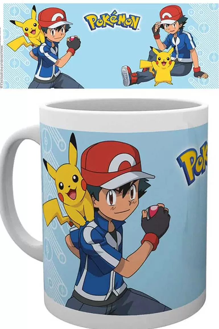 Pocket Monster Pokémon Til Børneværelset-Krus Med Ash & Pikachu