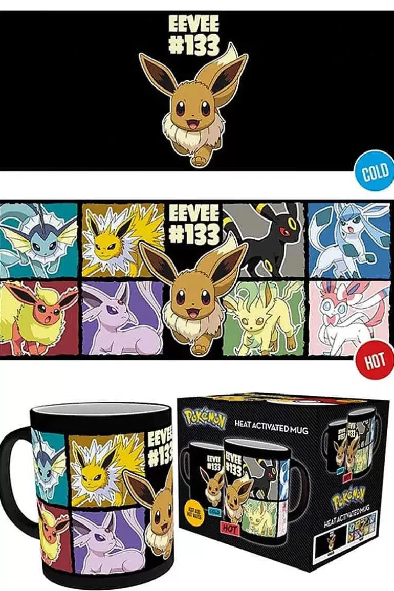Pocket Monster Pokémon Til Børneværelset-Krus Med Eevee Og Udviklinger Farveskift