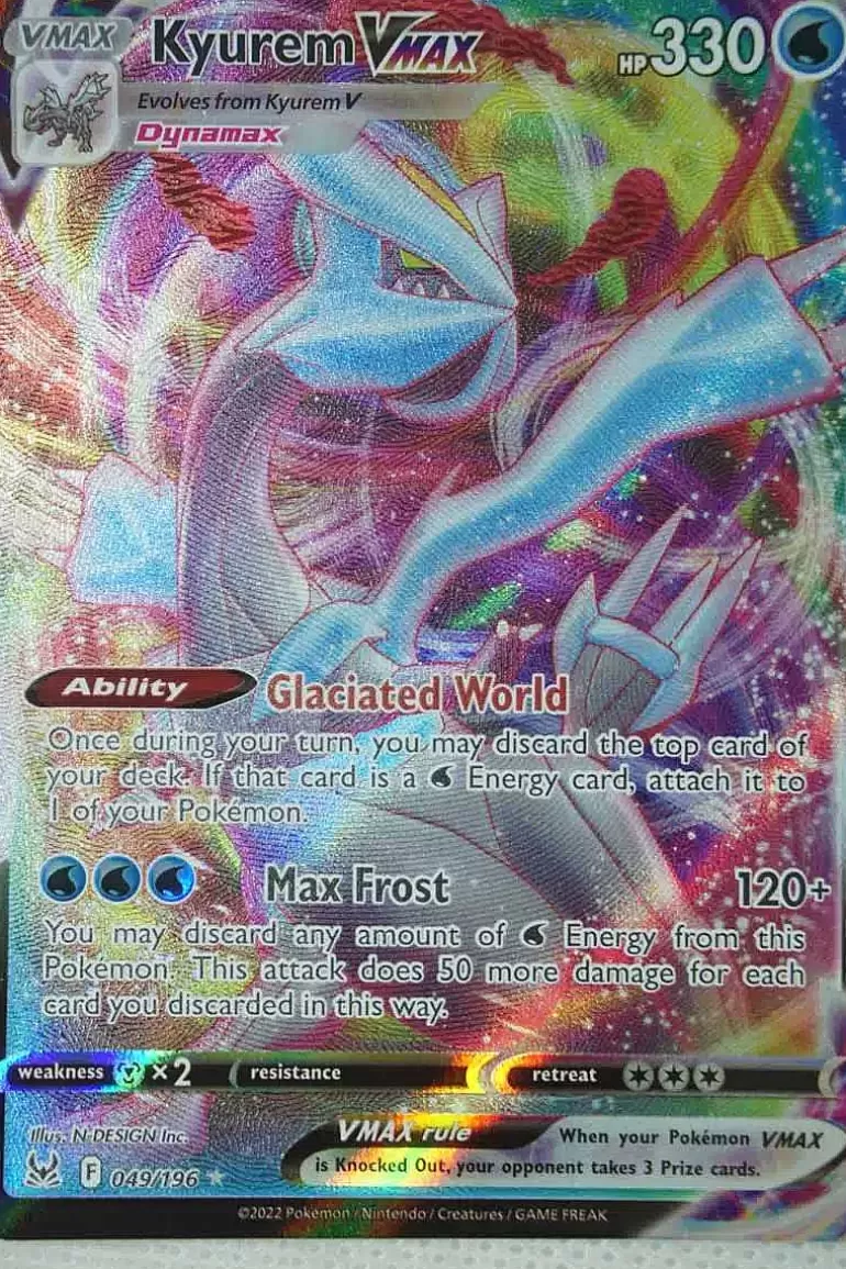 Pocket Monster Pokémon Kort-Kyurem Vmax 049/196
