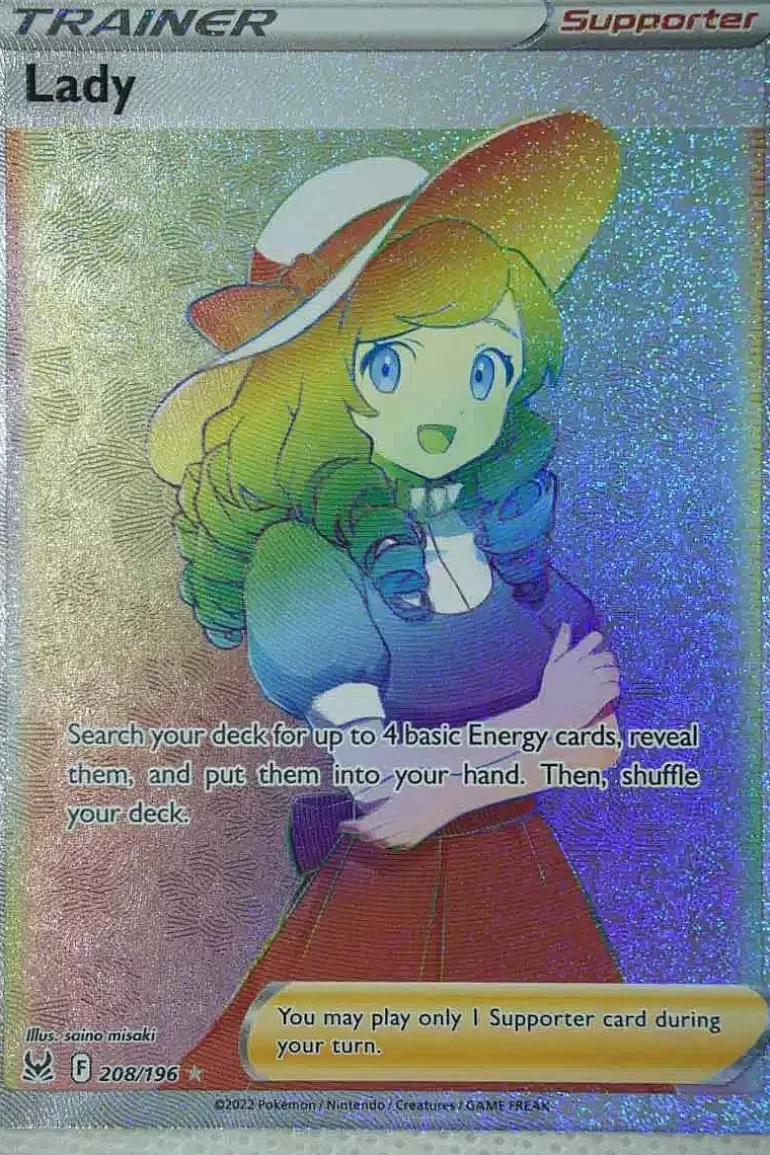 Pocket Monster Pokémon Kort-Lady 208/196 Hyper Rare