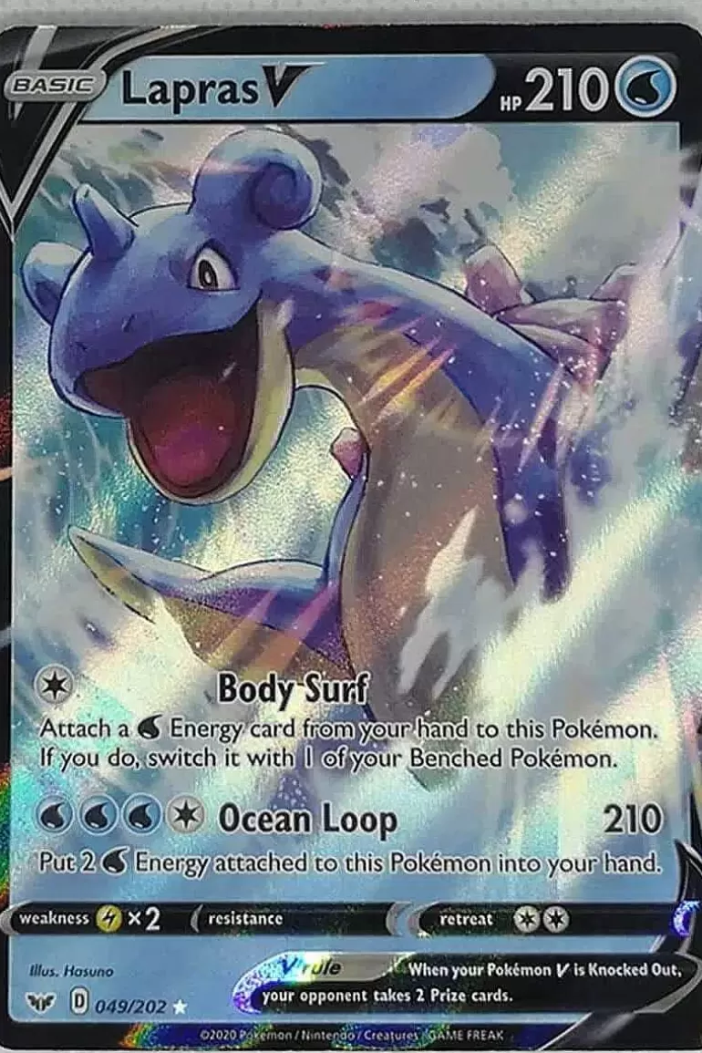 Pocket Monster Pokémon Kort-Lapras V 049/202