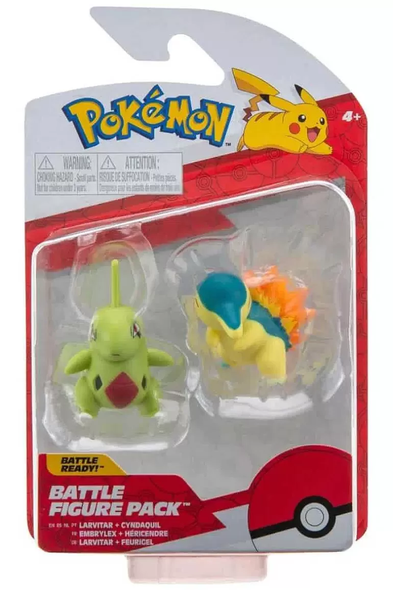 Pocket Monster Pokémon Figurer-Larvitar Og Cyndaquil Figur