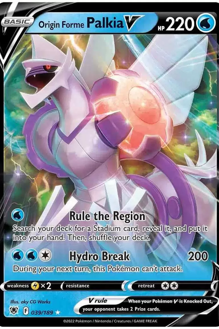 Pocket Monster Pokémon Kort-League Battle Deck Med Origin Form Palkia Vstar