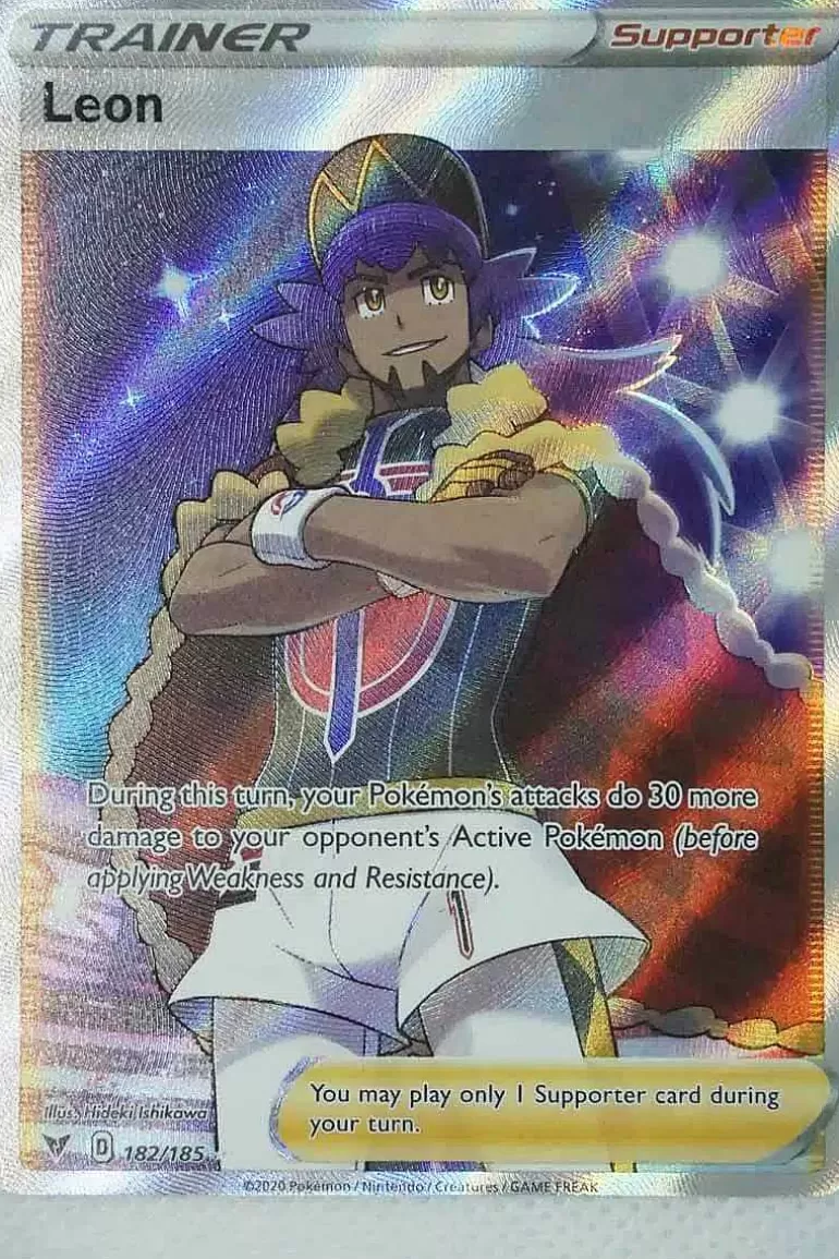 Pocket Monster Pokémon Kort-Leon 182/185 Full Art