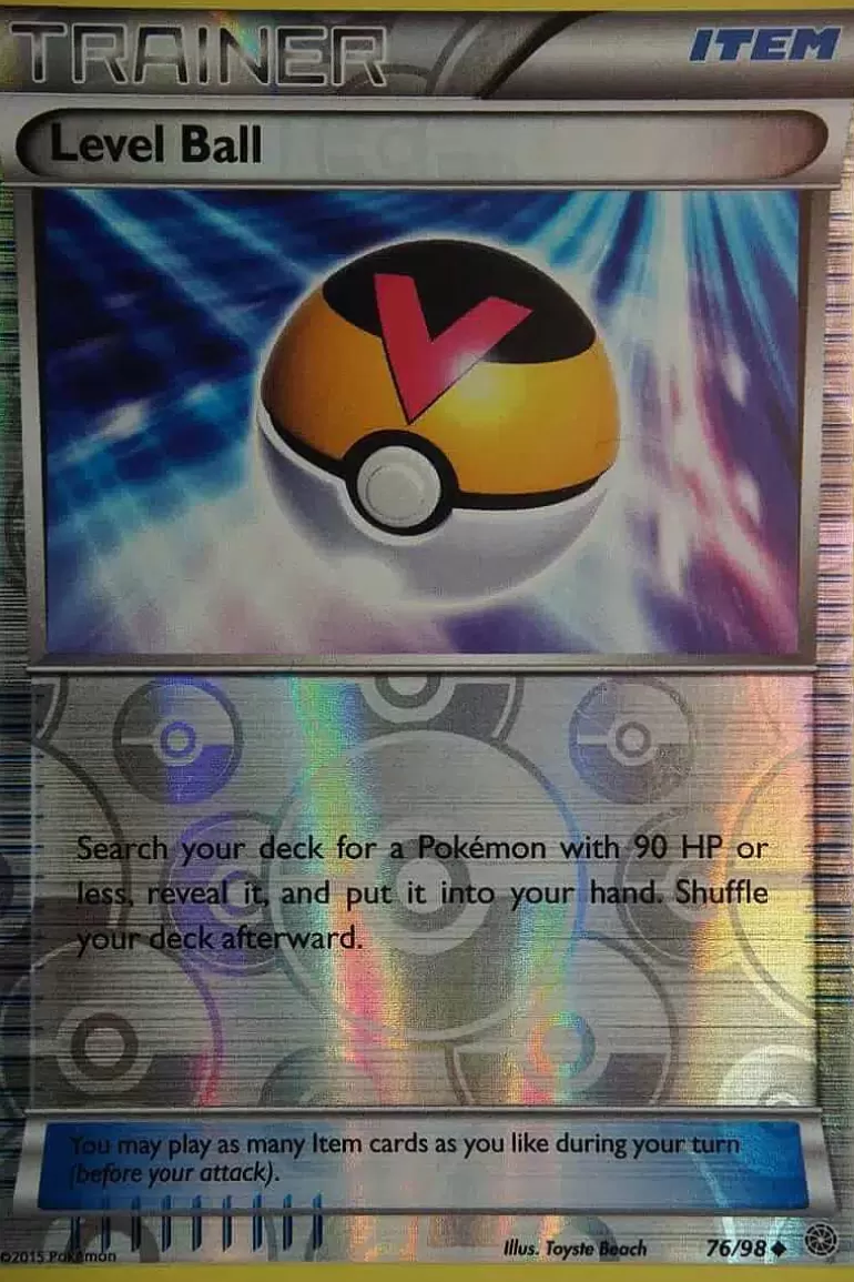 Pocket Monster Pokémon Kort-Level Ball 76/98 Reverse Holo