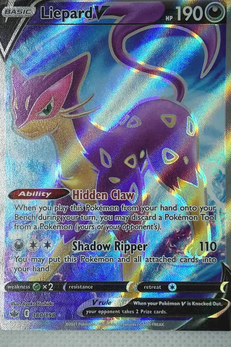 Pocket Monster Pokémon Kort-Liepard V 180/198 Full Art