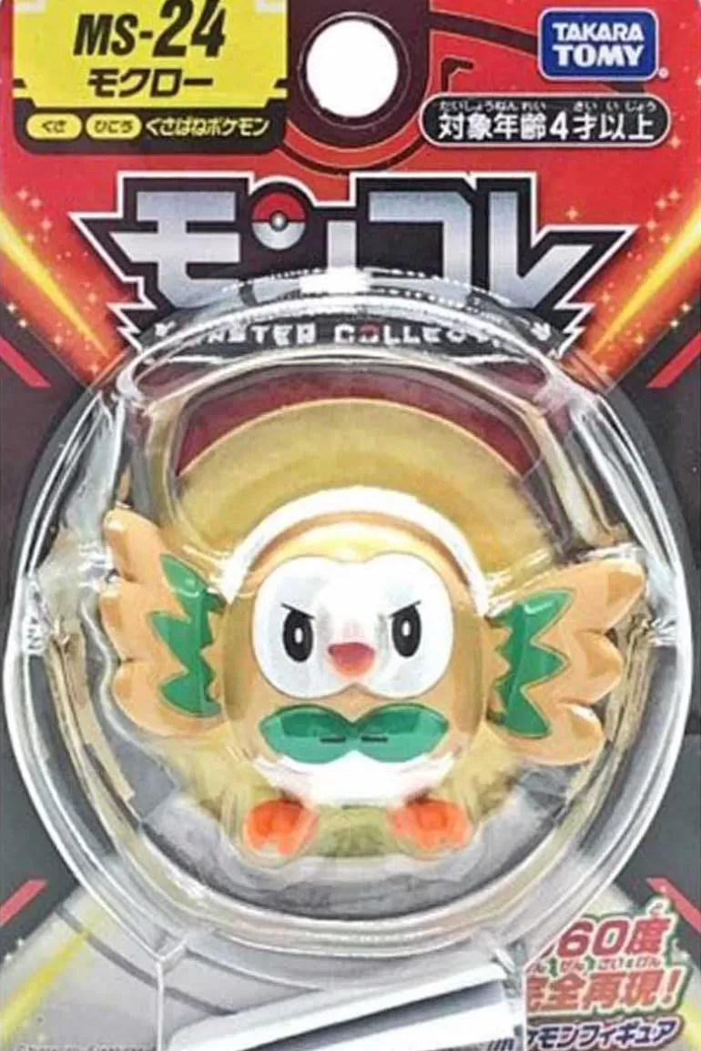 Pocket Monster Pokémon Figurer-Lille Japansk Rowlet Figur