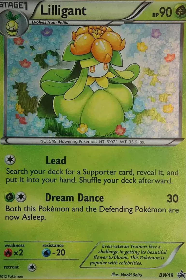 Pocket Monster Pokémon Kort-Lilligant Bw49 Holo Promo