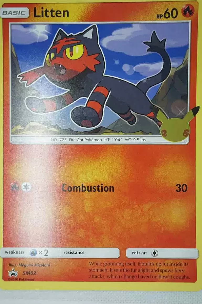 Pocket Monster Pokémon Kort-Litten Sm02 25 Ars Jubilaeum Stor