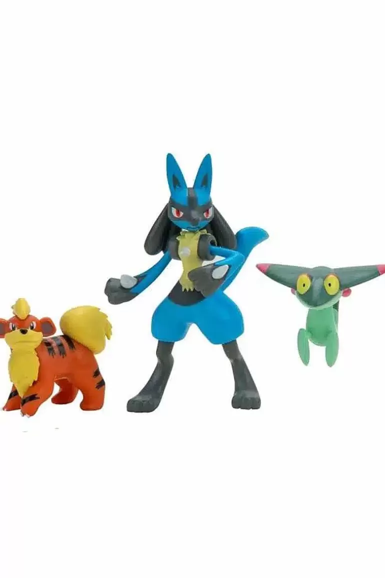 Pocket Monster Pokémon Figurer-Lucario Growlithe Og Dreepy Figurer