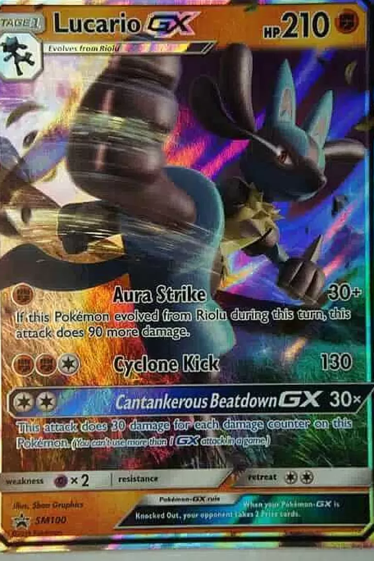Pocket Monster Pokémon Kort-Lucario Gx Sm100