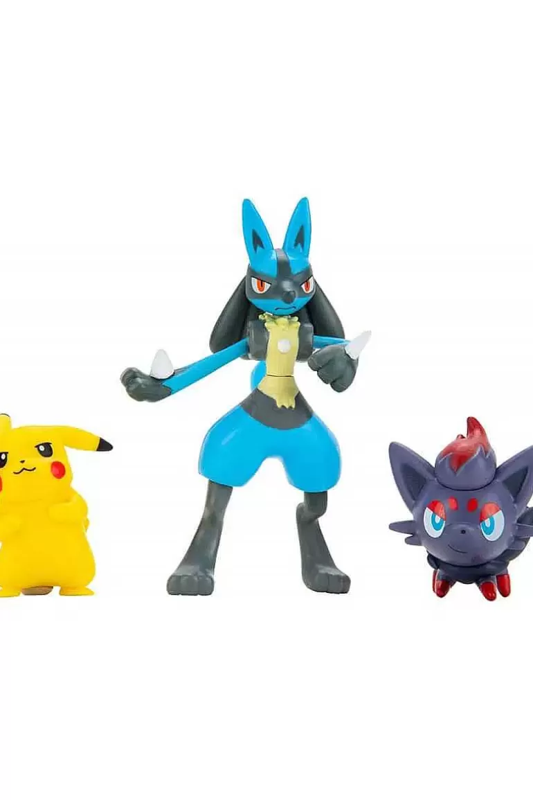 Pocket Monster Pokémon Figurer-Lucario Zorua & Pikachu Figurer