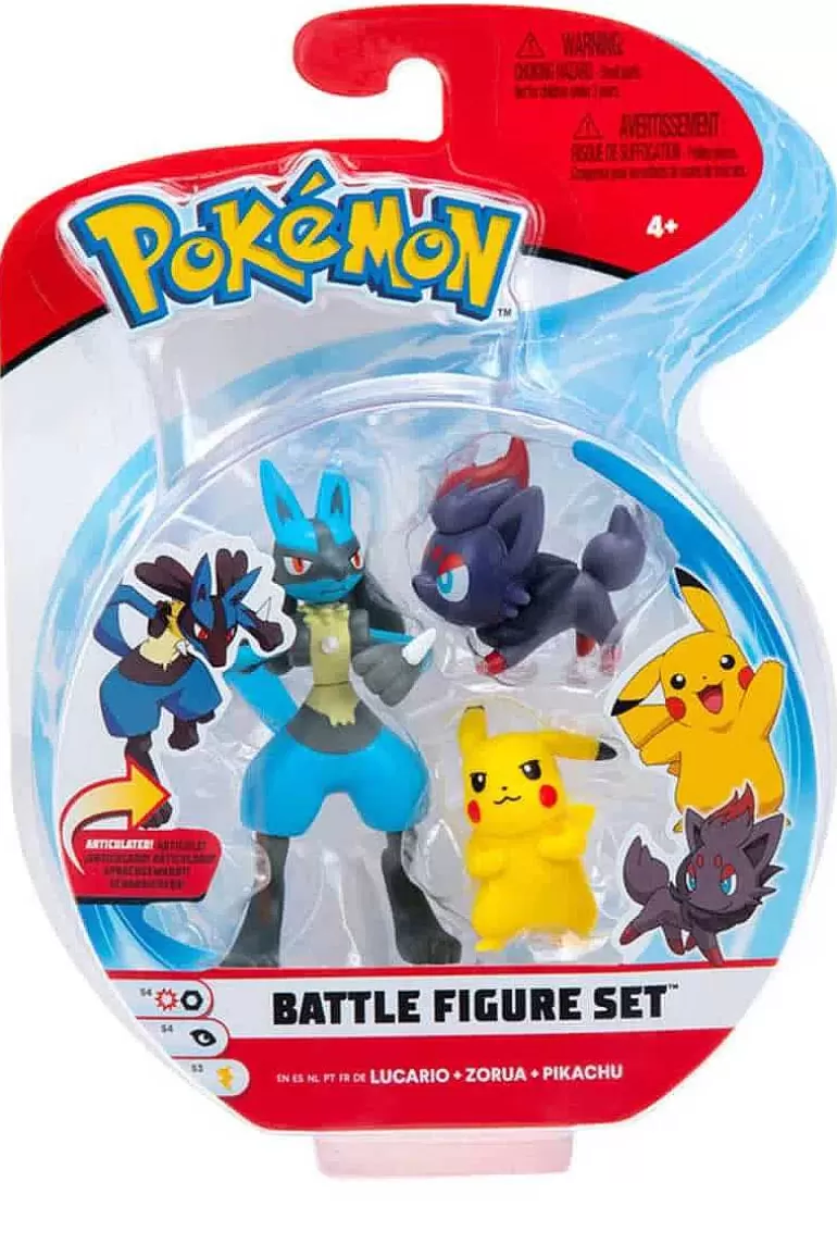 Pocket Monster Pokémon Figurer-Lucario Zorua & Pikachu Figurer