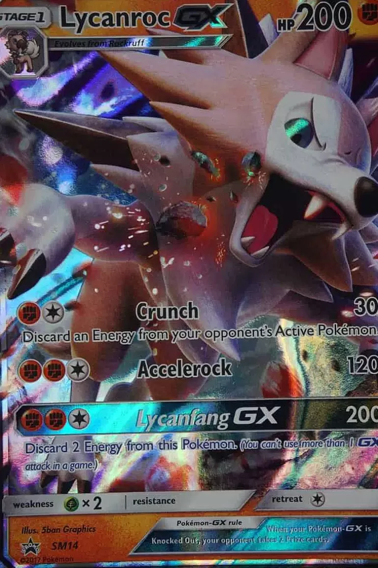 Pocket Monster Pokémon Kort-Lycanroc Gx Sm14